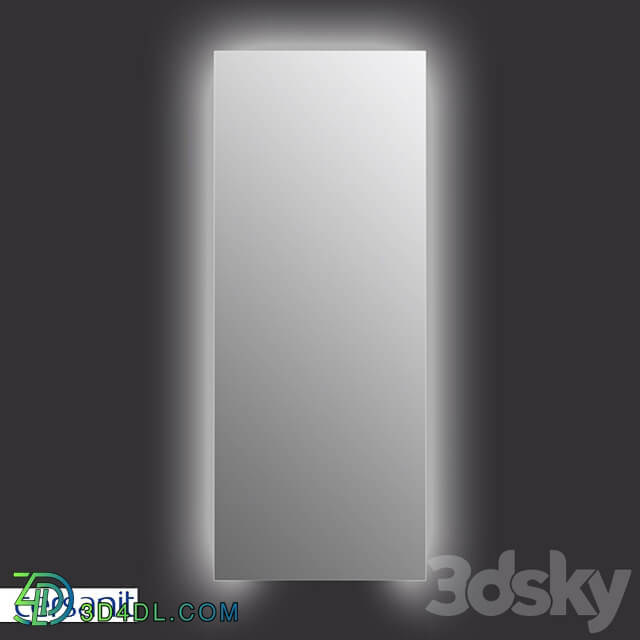 Mirror Cersanit ECLIPSE smart 50x125 with light rectangular A64154