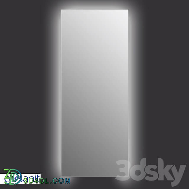 Mirror Cersanit ECLIPSE smart 50x145 with light rectangular A64155 3D Models