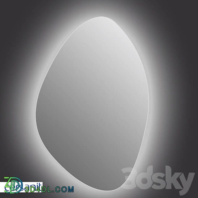 Mirror Cersanit ECLIPSE smart 60x85 with organic lighting A64153 3D Models