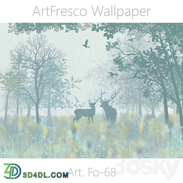 ArtFresco Wallpaper Designer seamless wallpaper Art. Fo 068OM 3D Models