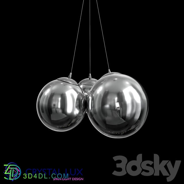 ELCHE SP3 CHROME GOLD COPPER Pendant light 3D Models