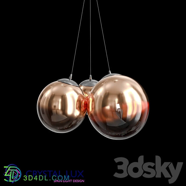 ELCHE SP3 CHROME GOLD COPPER Pendant light 3D Models