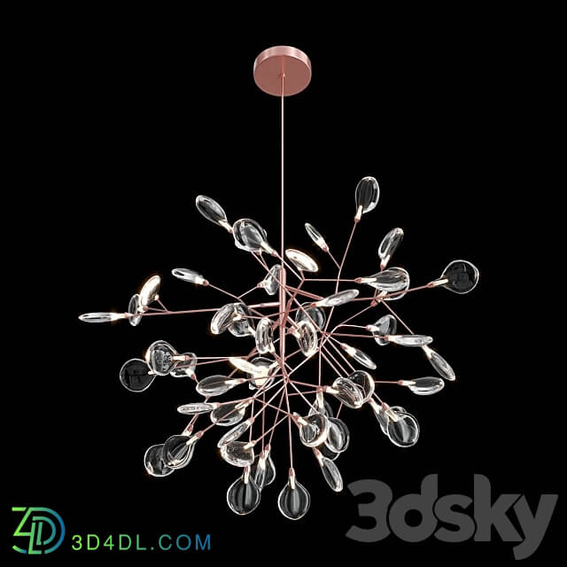 Evita SP36 copper transparent Pendant light 3D Models