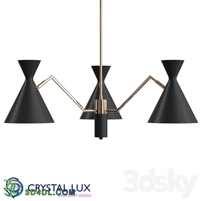 Joven SP3 Gold Black Pendant light 3D Models