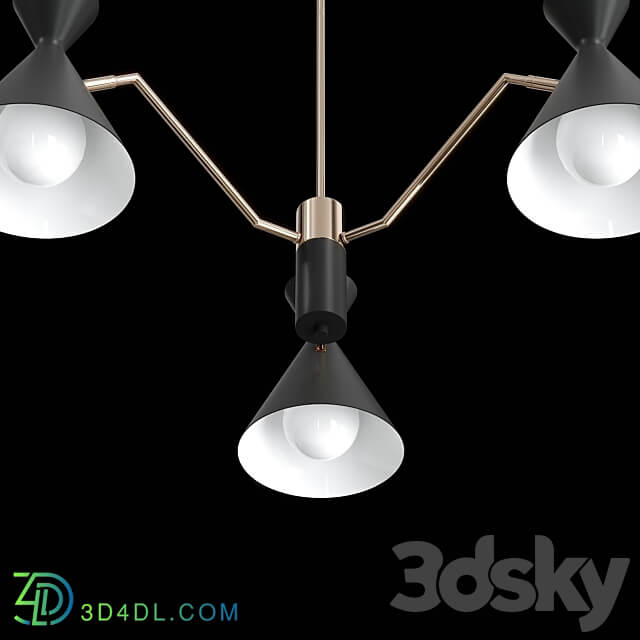 Joven SP3 Gold Black Pendant light 3D Models