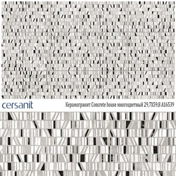 Porcelain tile CERSANIT Concrete house multicolor 29 7X59 8 A16539 3D Models 