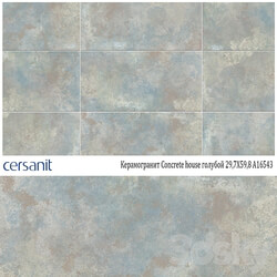 Porcelain tile CERSANIT Concrete house blue 29 7X59 8 A16543 3D Models 