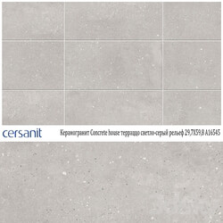 Porcelain tile CERSANIT Concrete house terrazzo light gray relief 29,7X59,8 A16545 