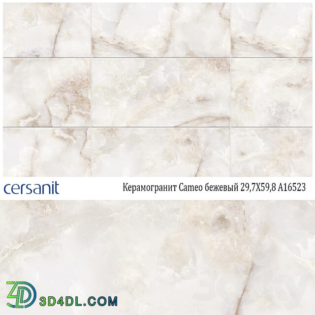Porcelain tile CERSANIT Cameo beige 29 7X59 8 A16523 3D Models
