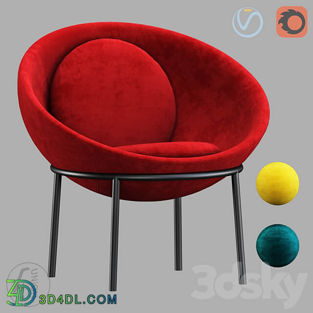 Armchair Round K0049 4Union.ru 3D Models