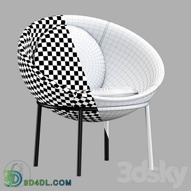 Armchair Round K0049 4Union.ru 3D Models