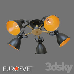 OM Chandelier with metal shades Eurosvet 70112 5 Denley Ceiling lamp 3D Models 