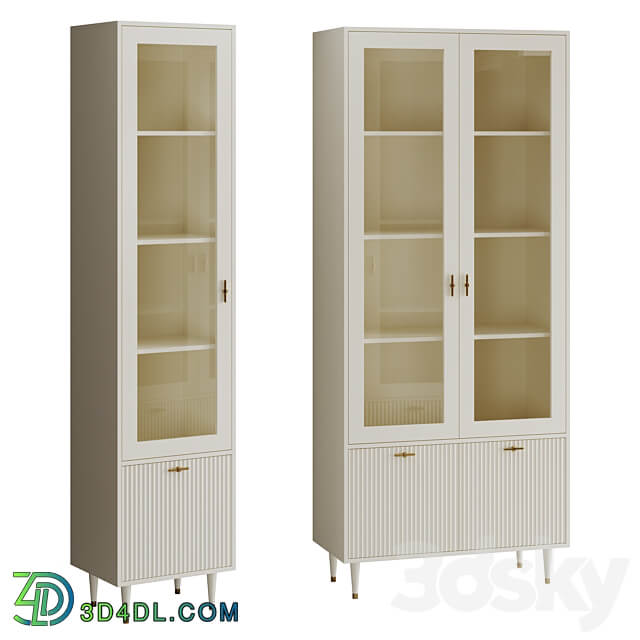 OM Showcase LINA with one and two doors JOMEHOME Wardrobe Display cabinets 3D Models