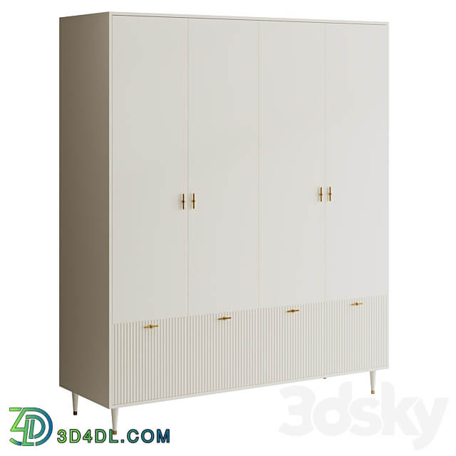 OM Wardrobe LINA four doors JOMEHOME Wardrobe Display cabinets 3D Models