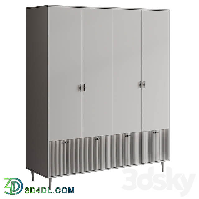 OM Wardrobe LINA four doors JOMEHOME Wardrobe Display cabinets 3D Models