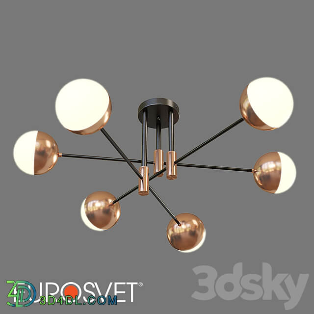 OM Ceiling chandelier Eurosvet 70129 6 Nuvola Ceiling lamp 3D Models