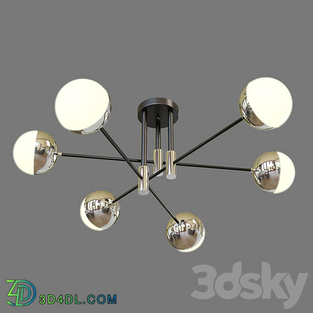 OM Ceiling chandelier Eurosvet 70129 6 Nuvola Ceiling lamp 3D Models