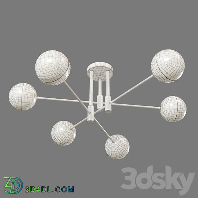 OM Ceiling chandelier Eurosvet 70129 6 Nuvola Ceiling lamp 3D Models