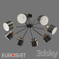 OM Loft style ceiling chandelier Eurosvet 70133 8 Batler Ceiling lamp 3D Models 