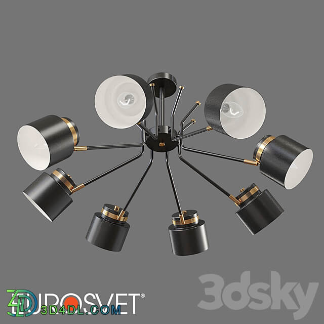 OM Loft style ceiling chandelier Eurosvet 70133 8 Batler Ceiling lamp 3D Models