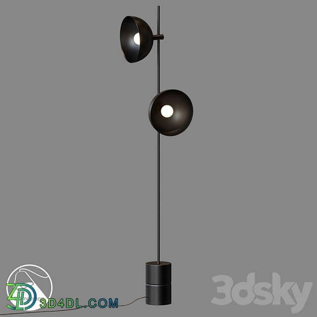 LampsShop.com T6129 Floor Lamp Coal