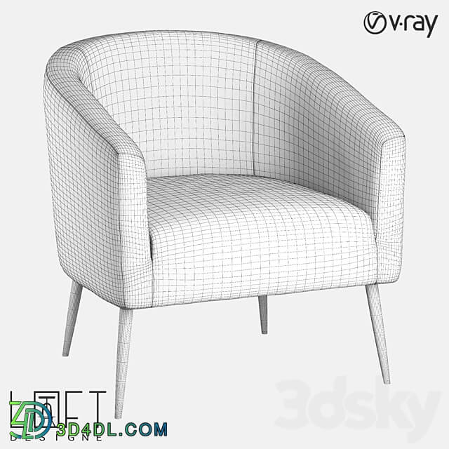 Armchair LoftDesigne 2817 model 3D Models