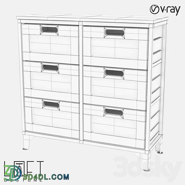 Chest of drawers LoftDesigne 7012 model Sideboard Chest of drawer 3D Models