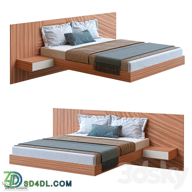 Jordon floating bed Bed 3D Models