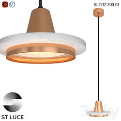 SL1212.203.01 Pendant ST Luce Brass/Marble, White LED 1*12W 3000K OM 