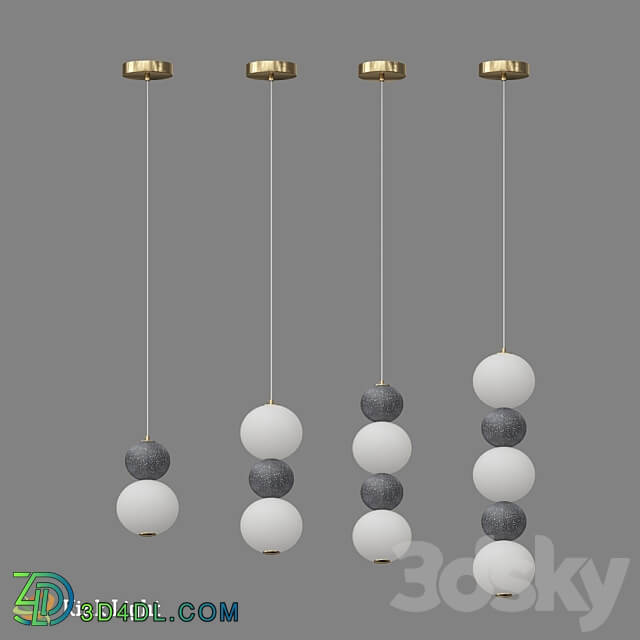 Black Moni hanger Pendant light 3D Models