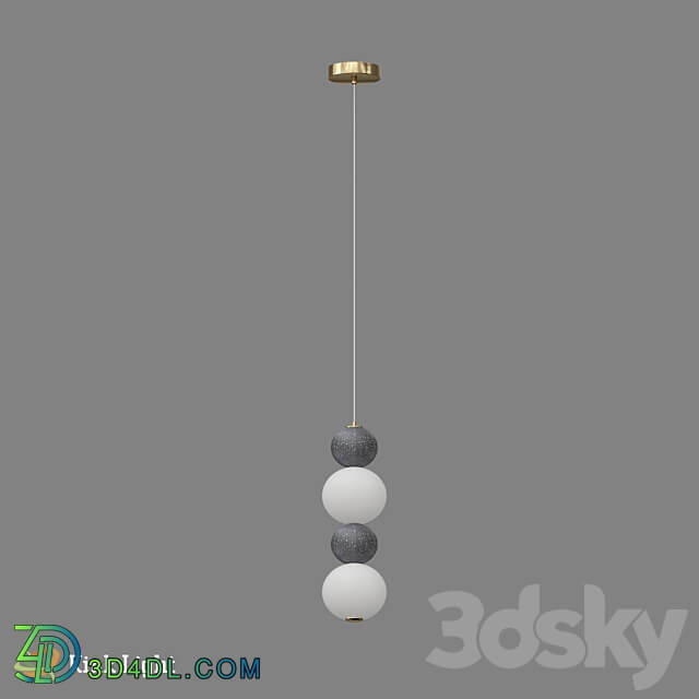 Black Moni hanger Pendant light 3D Models