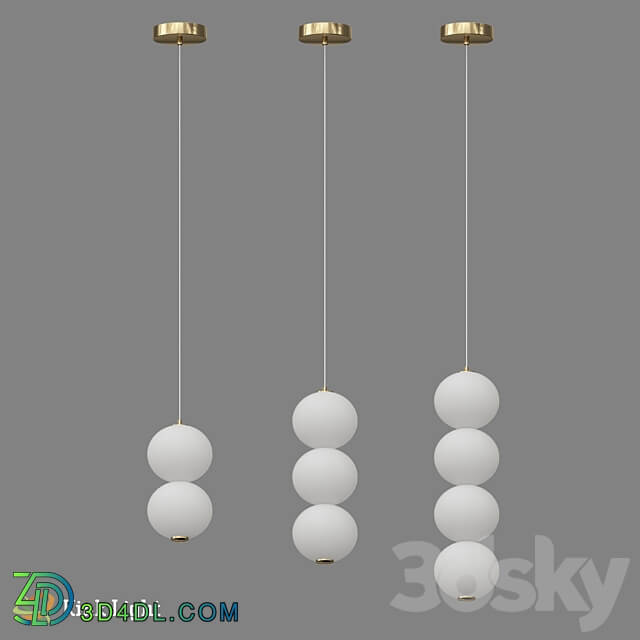 Suspension Moni white Pendant light 3D Models