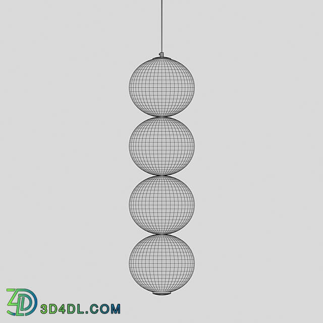 Suspension Moni white Pendant light 3D Models