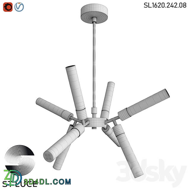 ST LUCE SPLIO SL1620.242.08 Ceiling chandelier OM Pendant light 3D Models