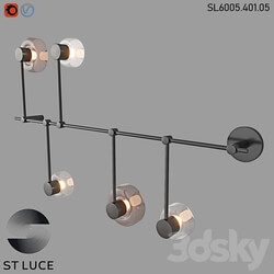 SL6005.401.05 Wall and ceiling lamp ST Luce Black Smoky OM 3D Models 