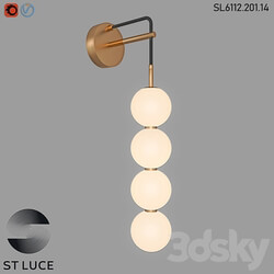 SL6112.201.14 Wall sconce ST Luce Gold Milk White OM 3D Models 