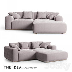 OM THE IDEA corner modular sofa SAGA 006 019 3D Models 