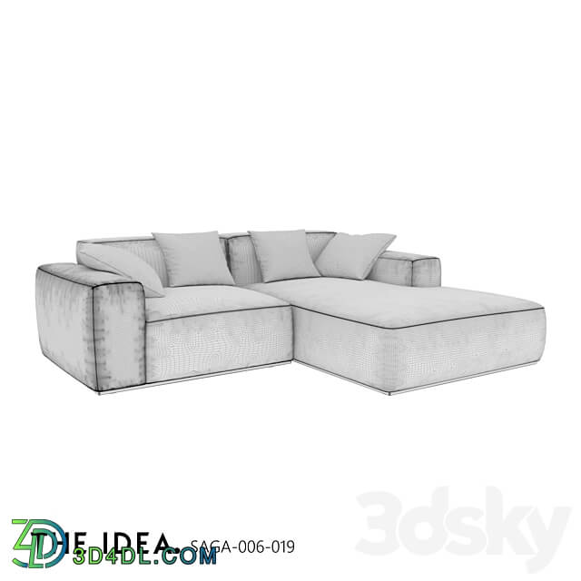 OM THE IDEA corner modular sofa SAGA 006 019 3D Models