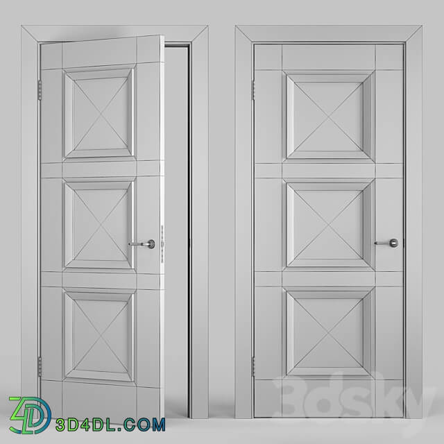 Door Neoclassic Elegantnie door 3D Models