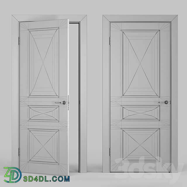 Economy door3 Elegantnie door 3D Models