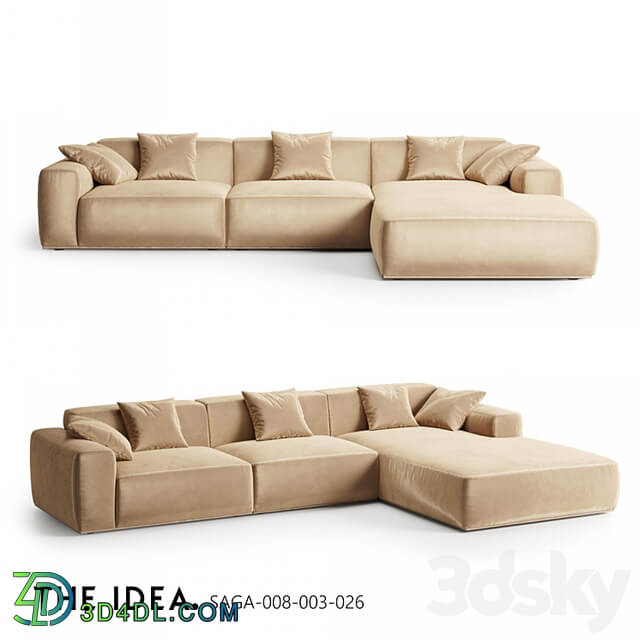 OM THE IDEA corner modular sofa SAGA 008 003 026