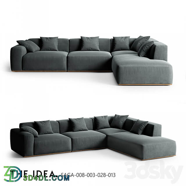OM THE IDEA corner modular sofa SAGA 008 003 028 013