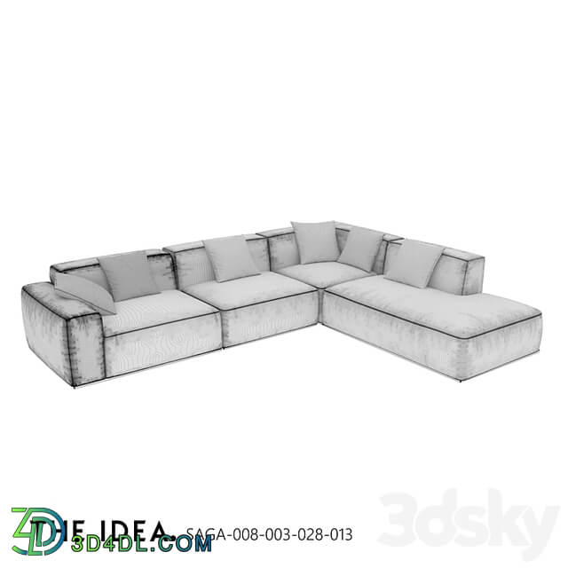 OM THE IDEA corner modular sofa SAGA 008 003 028 013