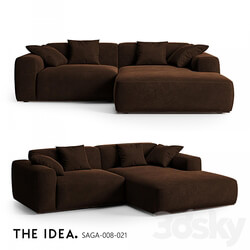 OM THE IDEA corner modular sofa SAGA 008 021 3D Models 