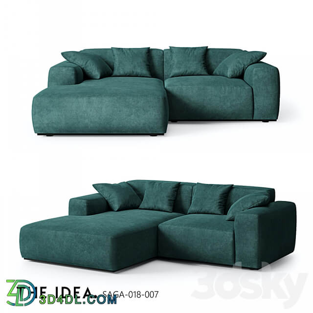 OM THE IDEA corner modular sofa SAGA 018 007 3D Models