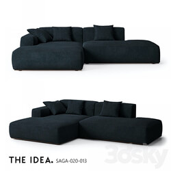 OM THE IDEA corner modular sofa SAGA 020 013 3D Models 