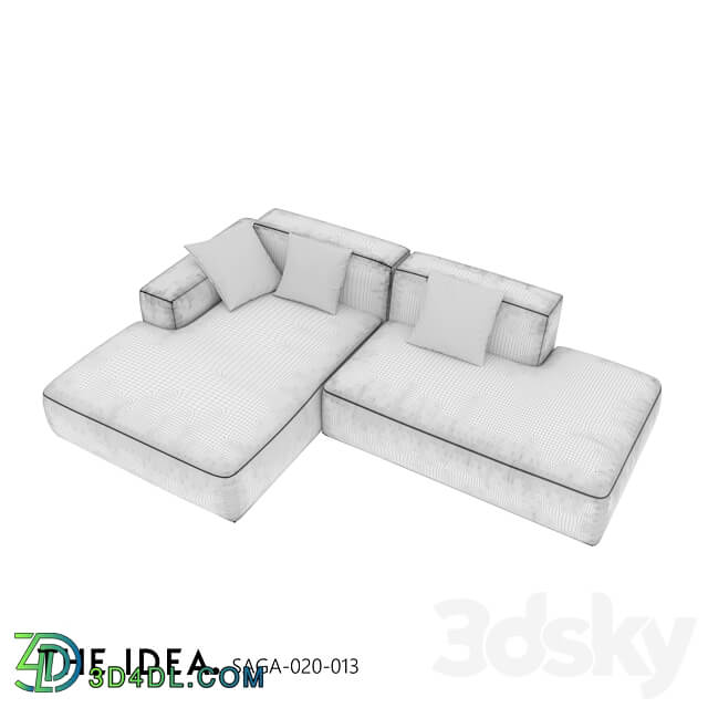 OM THE IDEA corner modular sofa SAGA 020 013 3D Models