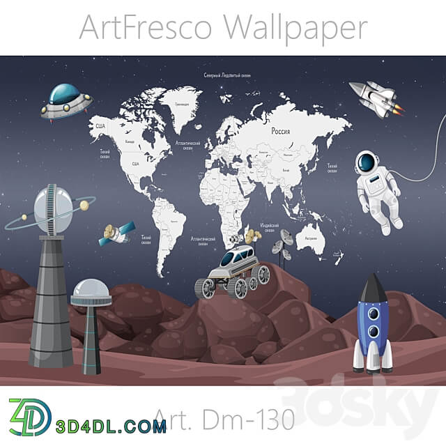 ArtFresco Wallpaper Designer seamless wallpaper Art. Dm 130OM 3D Models