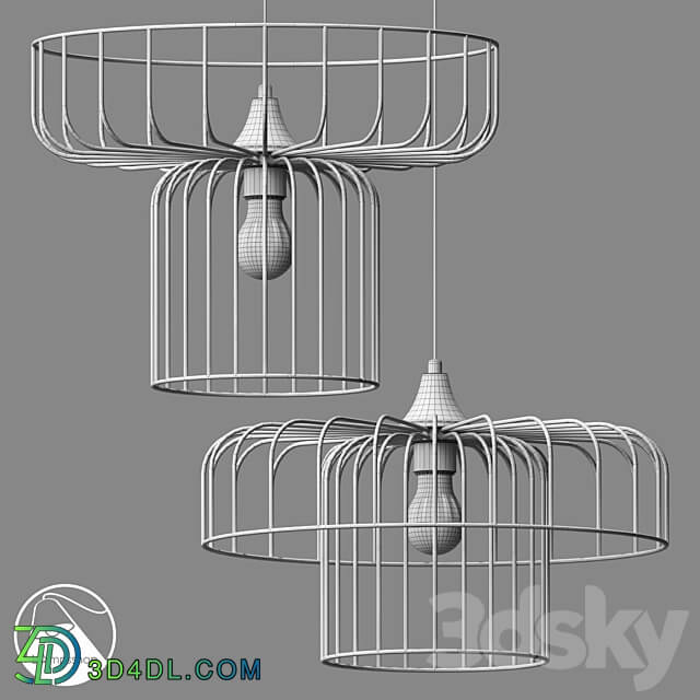 LampsShop.com L1557 Chandelier Twiges Pendant light 3D Models