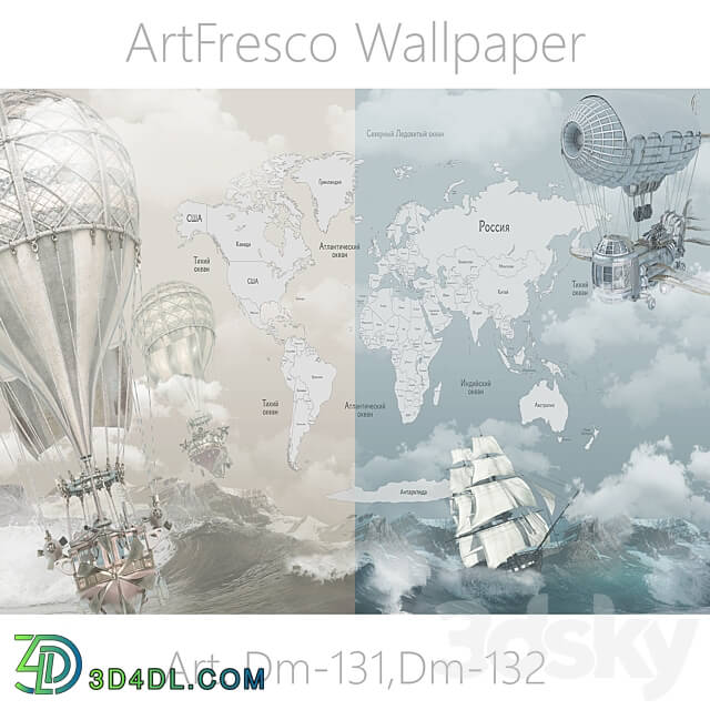 ArtFresco Wallpaper Designer seamless wallpaper Art. Dm 131 Dm 132OM 3D Models